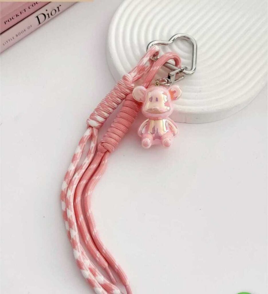 LLAVERO OSO ROSA BRILLO (K010)